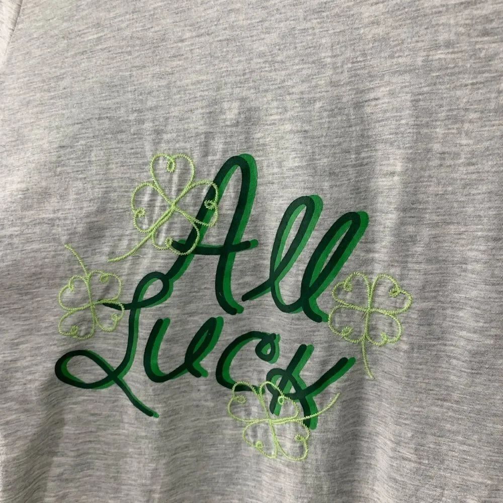 Halogen Grey All Luck St. Patrick’s Day Tee - Picture 2 of 7